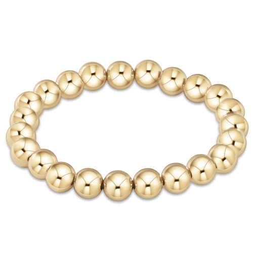 Enewton- classic gold 8mm bead bracelet