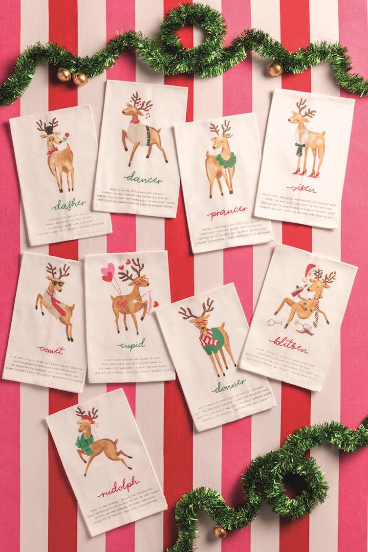 Mud Pie - Christmas Towel - Reindeer Poem