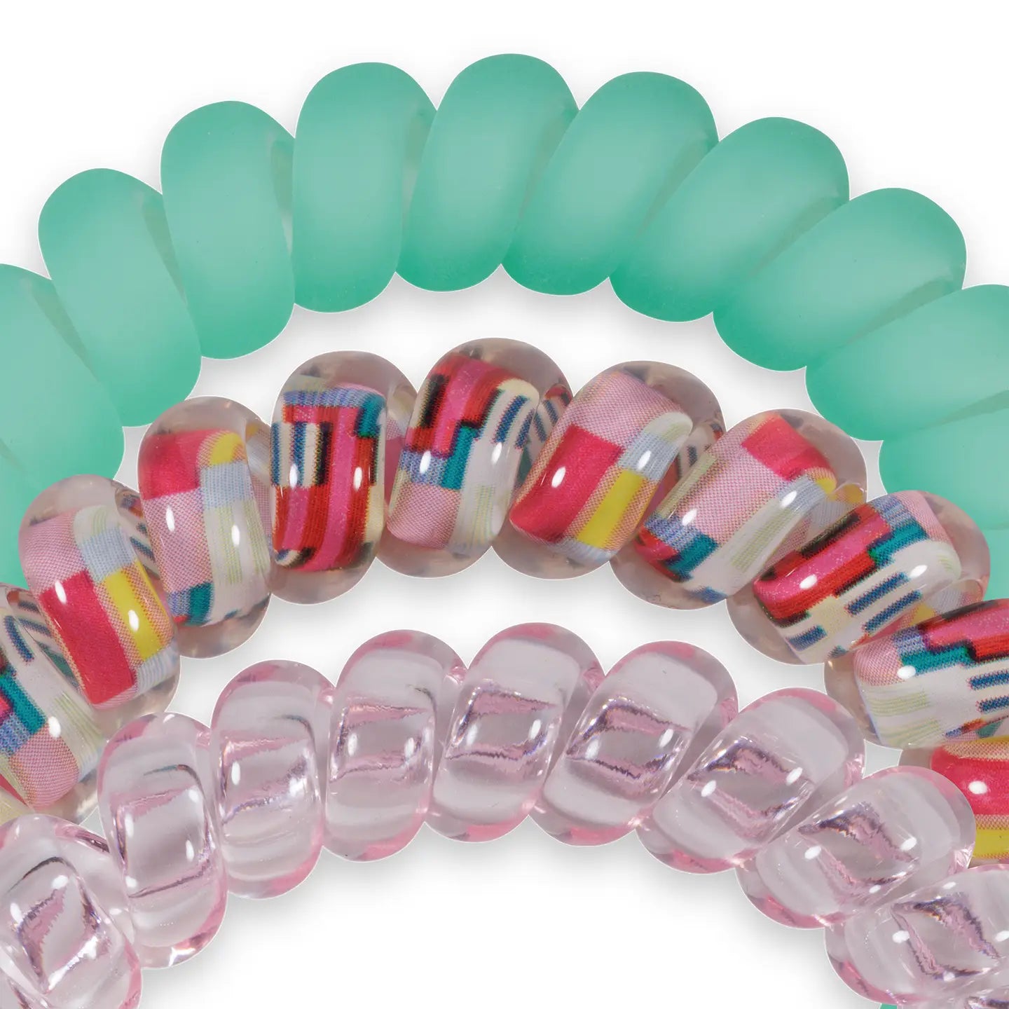 Teleties - Spiral Hair Ties - Spring Splash - Large - Findlay Rowe Designs