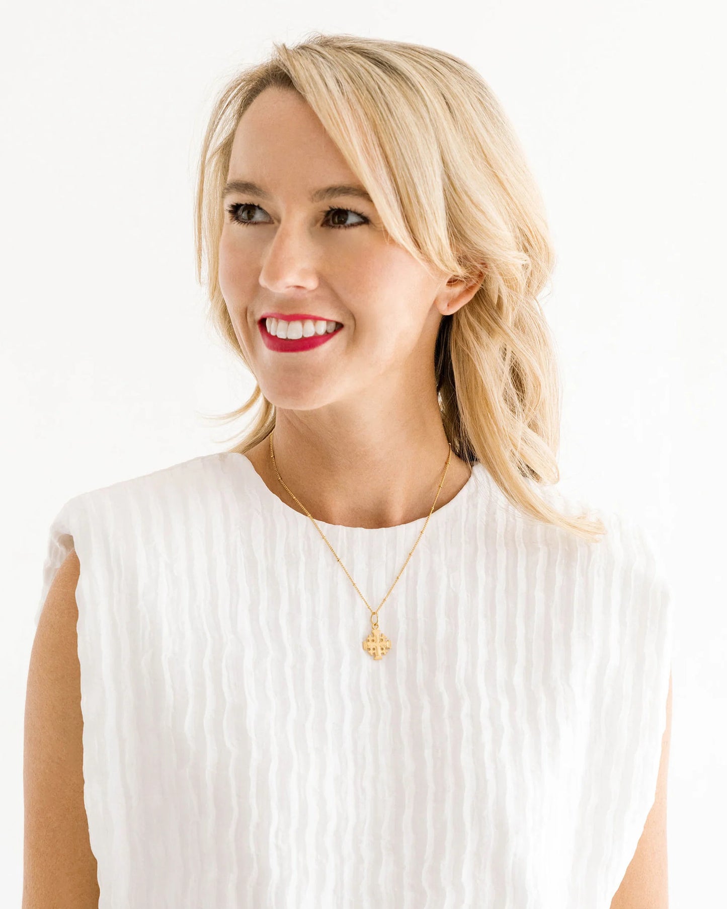 Susan Shaw - Necklace - Dainty  Jerusalem Cross - Findlay Rowe Designs