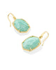 Kendra Scott - Earrings - Daphne Frame Drop - Gold Teal Amazonite - Findlay Rowe Designs