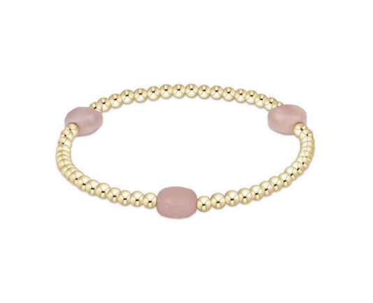 Enewton - Admire Gem 3mm Gold Bracelet - Pink Opal - Findlay Rowe Designs
