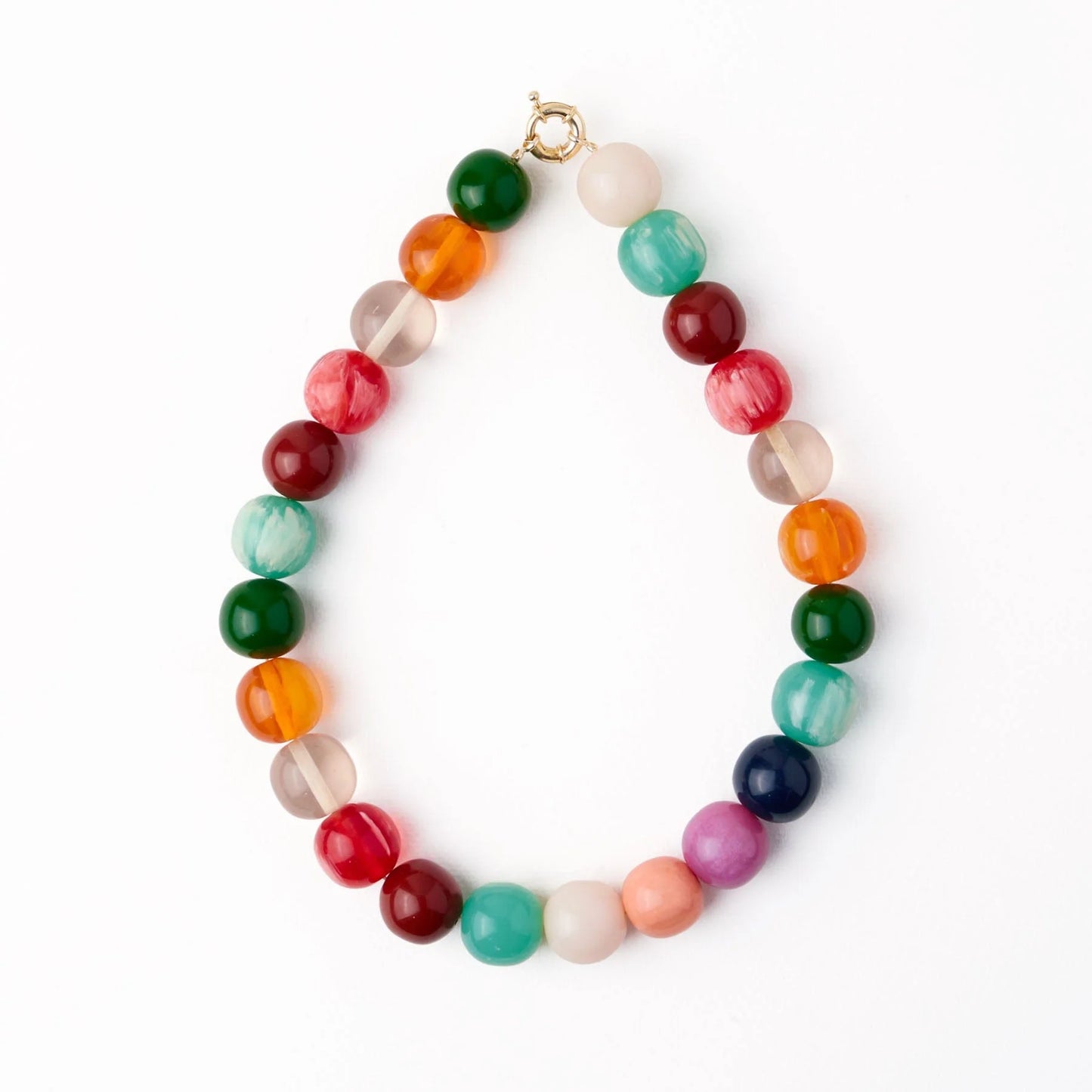 Ink  & Alloy - Necklace - Iris Large Resin Bead - Multi - Findlay Rowe Designs