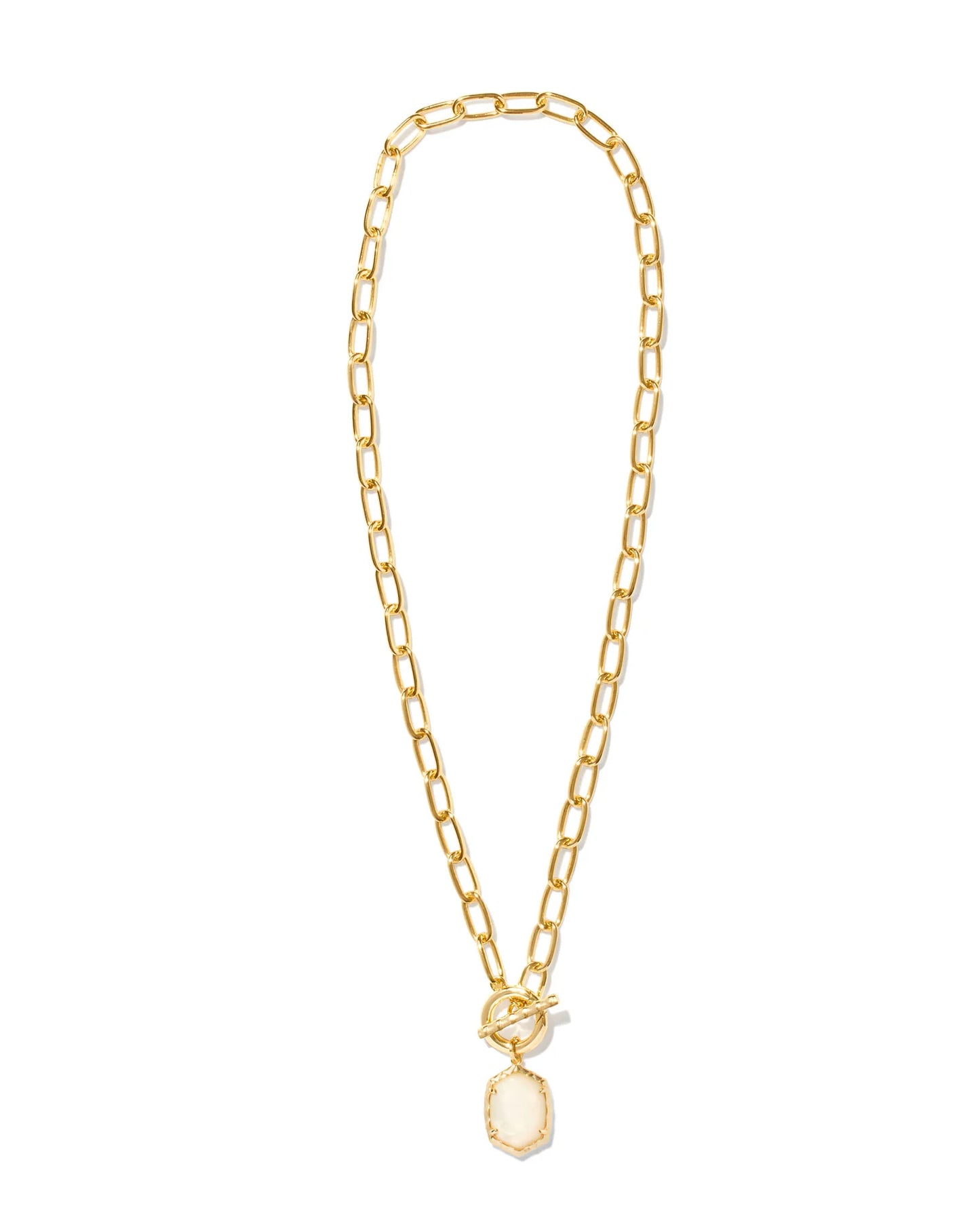 Kendra Scott- Daphne Convertible Gold Link and Chain Necklace in Ivory