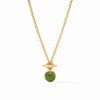Julie Vos - Necklace - Solara Solitaire - Iridescent Palmetto Green