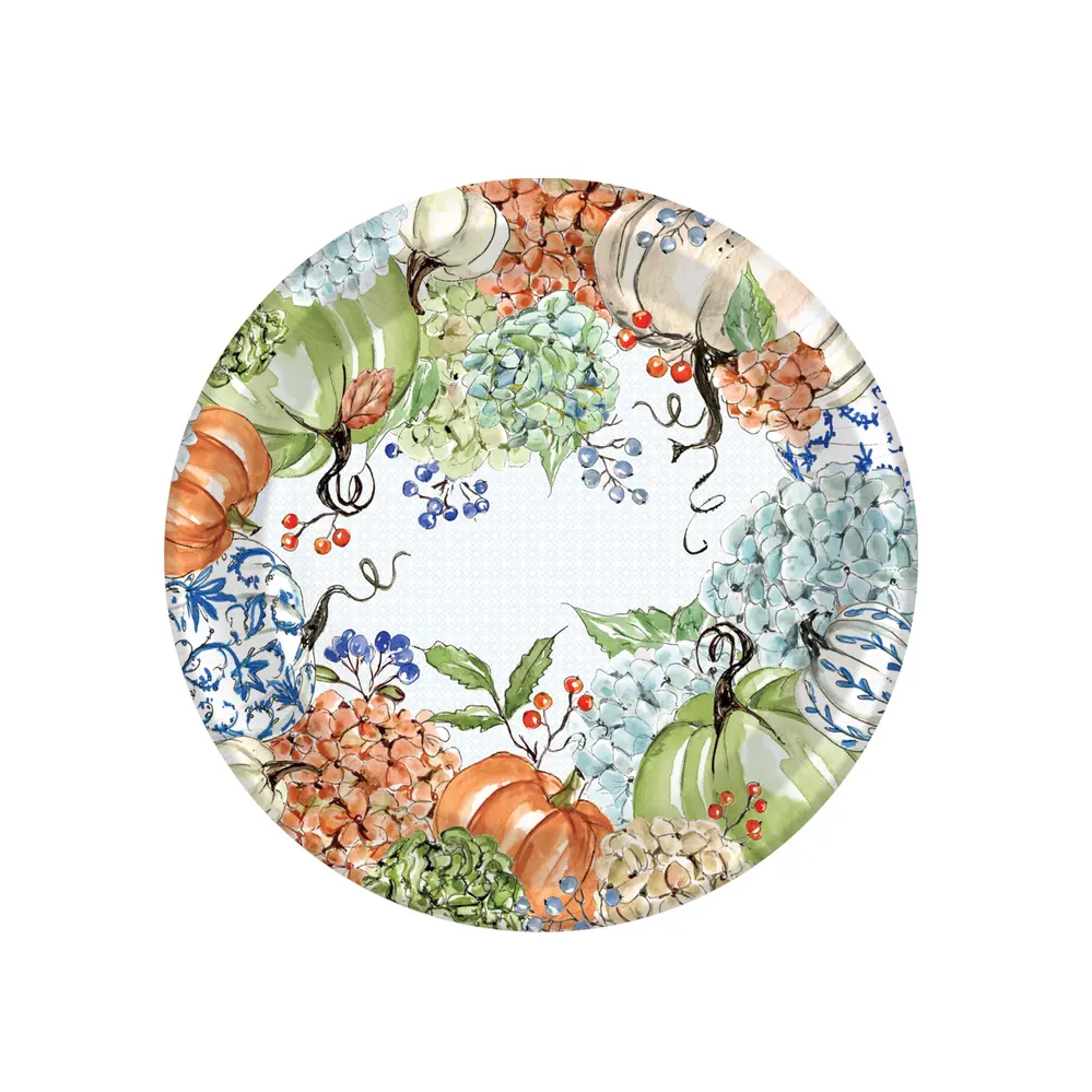 Rosanne Beck - Paper Plate - Dinner Fall Hydrangea 10.25" - Findlay Rowe Designs