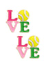 Canvas - Earrings - Stud - LOVE Stacked Tennis - Findlay Rowe Designs