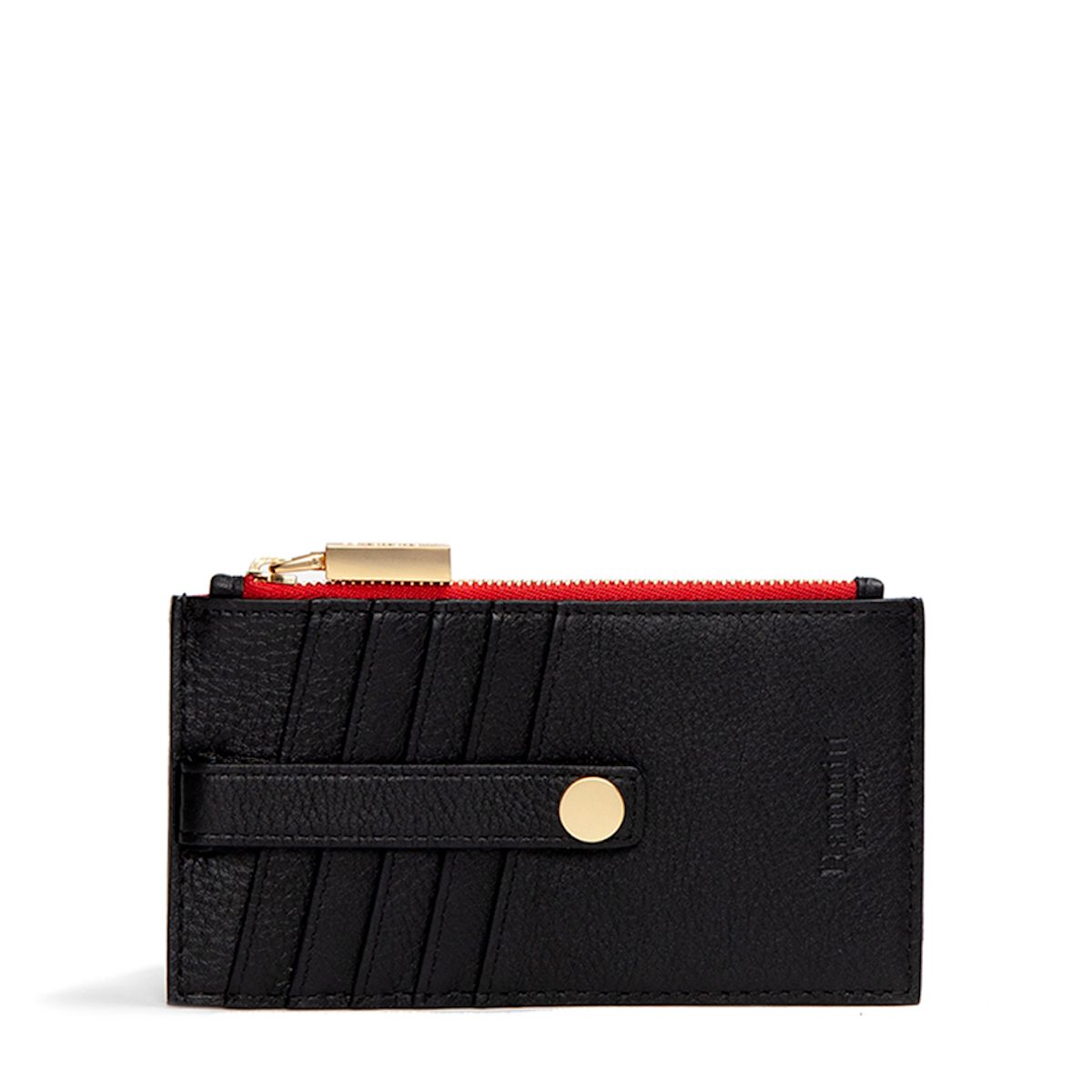 Hammitt - 210 West Wallet - Black Brushed Gold - Red Zip - Findlay Rowe Designs