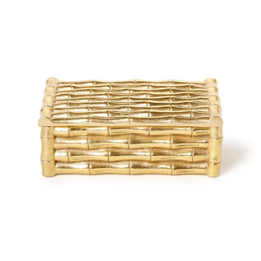 Gold Bamboo Box with Velvet Lining - Findlay Rowe Designs