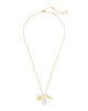 Kendra Scott- Dira Gold Convertible Coin Charm Necklace in Ivory Mother of Pearl