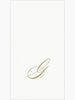Caspari - Guest Towel Napkin - White Pearl-Paper Linen Napkin - Monogram - Findlay Rowe Designs
