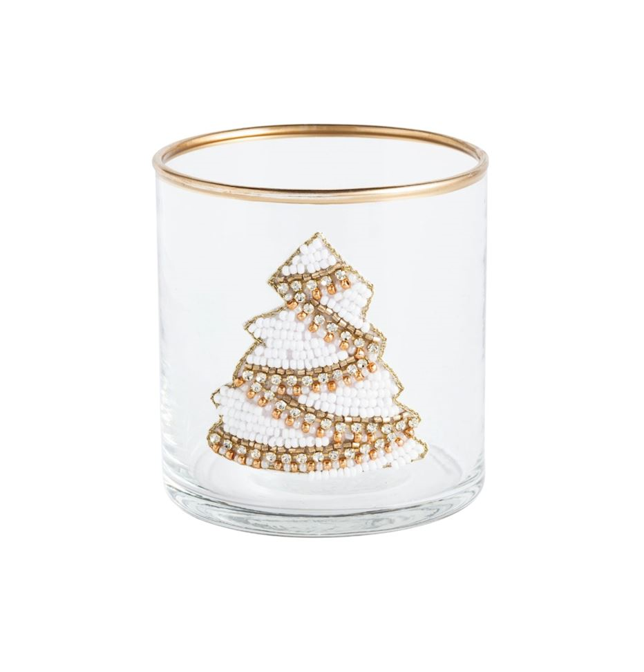 Mud Pie - Christmas Beaded Tea Light Holder