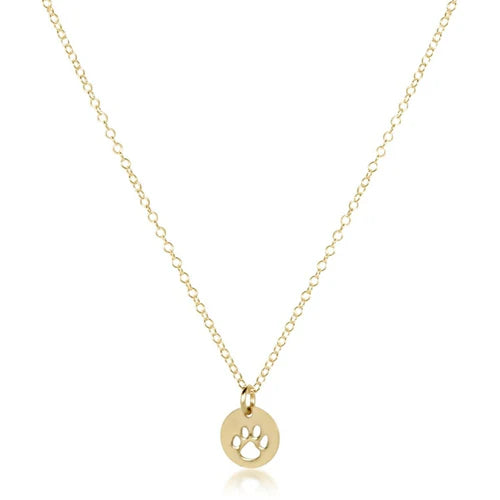 Enewton - egirl 14" Necklace Gold- Paw Print Small Gold Disc - Findlay Rowe Designs