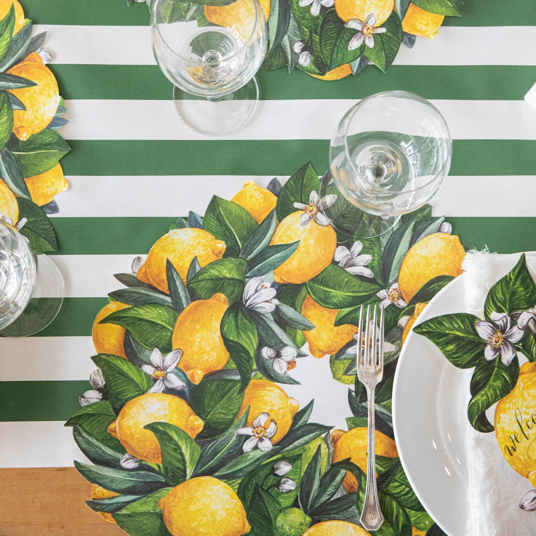 Hester & Cook - Placemat - Die Cut Lemon Wreath - Findlay Rowe Designs