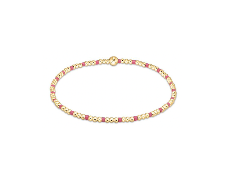 Enewton - Egirl - Hope Sincerity Pattern 2mm Bead Bracelet - Bright Pink - Findlay Rowe Designs