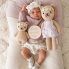 Cuddle + Kind - Baby Honey Bear - Ivory Floral - Findlay Rowe Designs