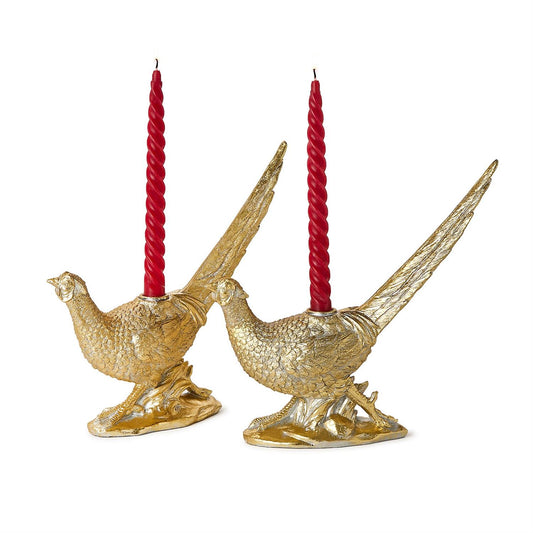 Taper Candleholders - Golden Pheasant - Set of 2 - Findlay Rowe Designs