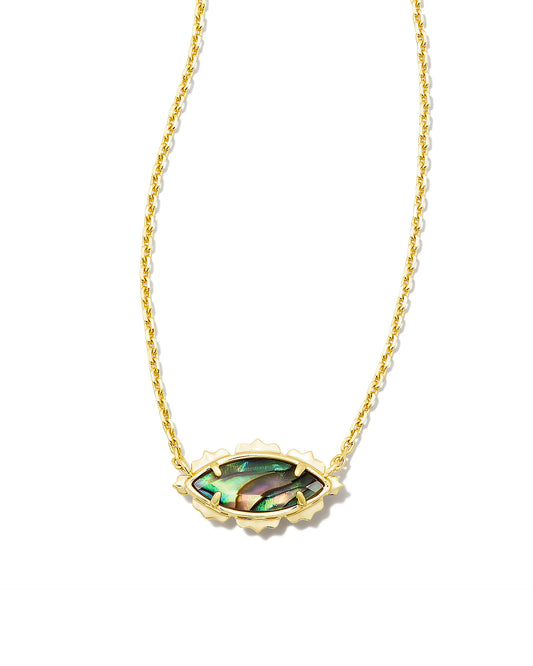 Kendra Scott - Genevieve Gold Short Pendant Necklace - Abalone - Findlay Rowe Designs