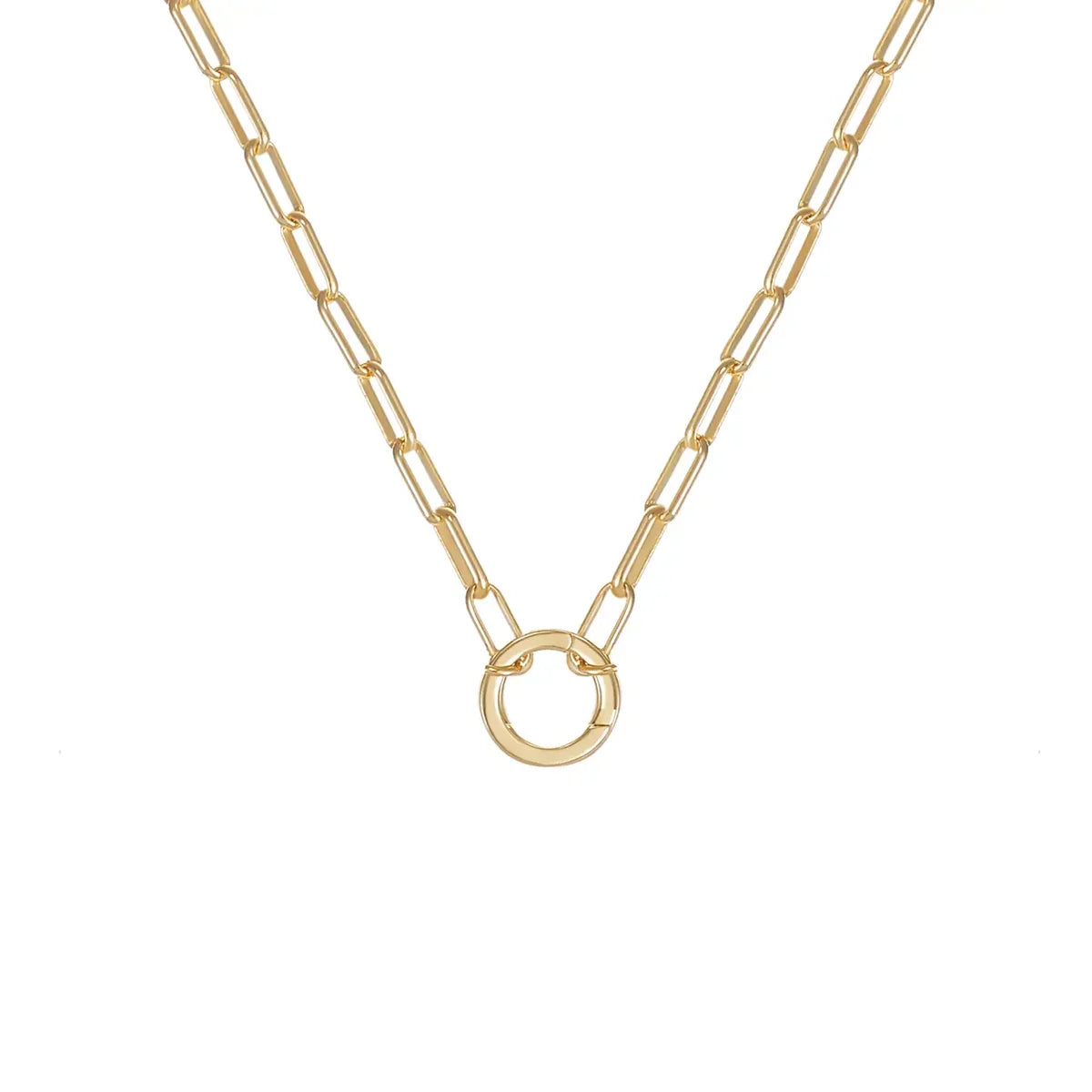 Natalie Wood - Necklace - Heritage Paperclip Charm Gold 18in