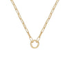 Natalie Wood - Necklace - Heritage Paperclip Charm Gold 18in