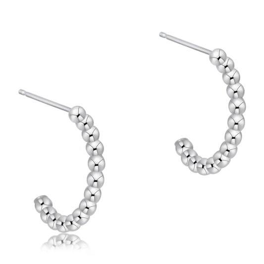 Enewton - Beaded Classic 1in Post Hoop - 2mm Sterling - Findlay Rowe Designs
