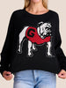 Stewart Simmons - Top - The Emblem Chenille Sweater - Georgia Standing Dog