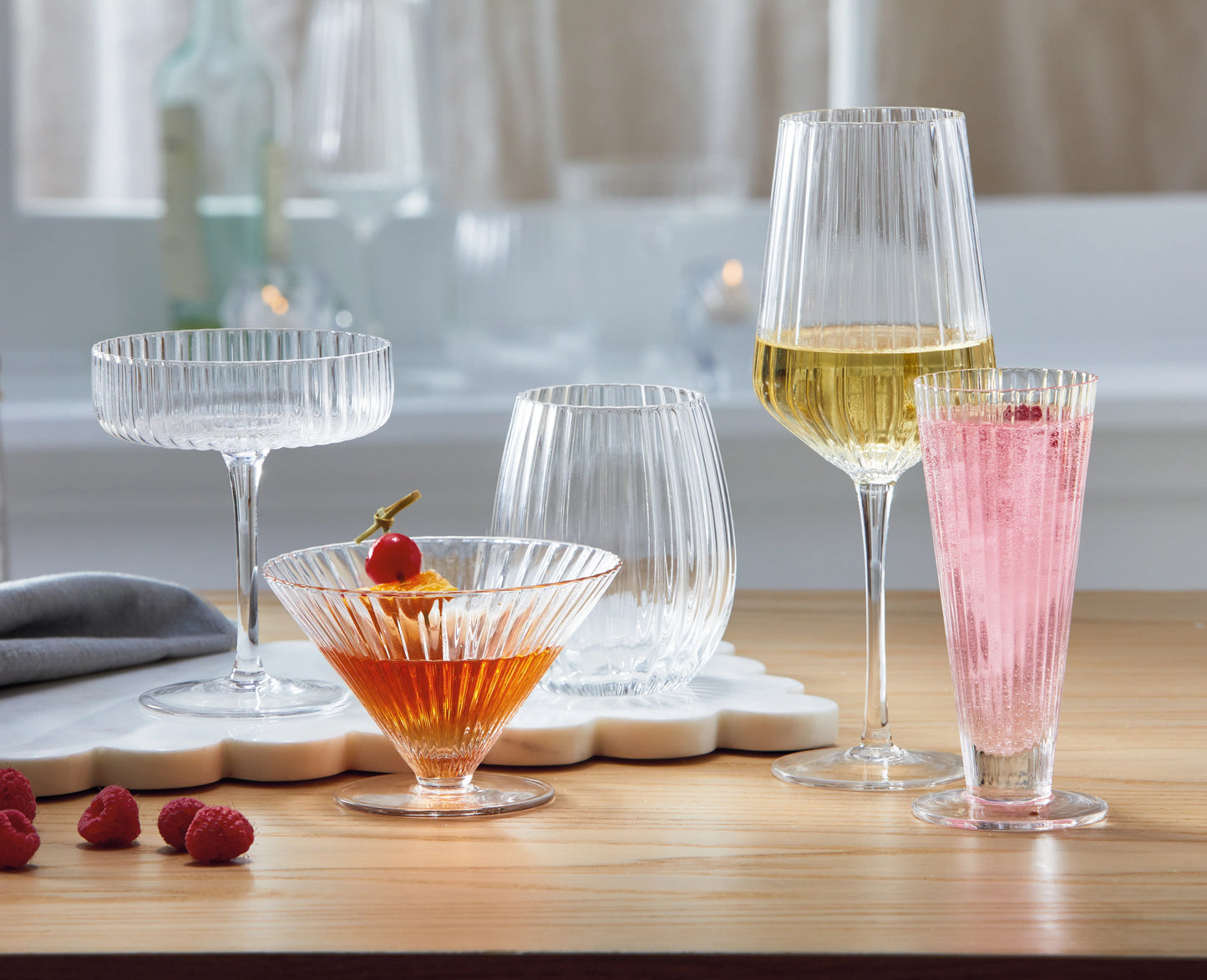 Coupe Glass - Gramercy Fluted - Findlay Rowe Designs