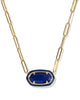 Kendra Scott - Necklace - Elisa Enamel Frame Gold Paperclip - Gold Navy Mother Of Pearl - Findlay Rowe Designs
