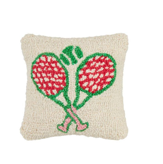Mud Pie - Pillow - Tennis Racquet Mini Hooked - Findlay Rowe Designs