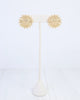 Caroline Hill - Earring - Carmen Coin Stud - Standing Dog Worn Gold - Findlay Rowe Designs