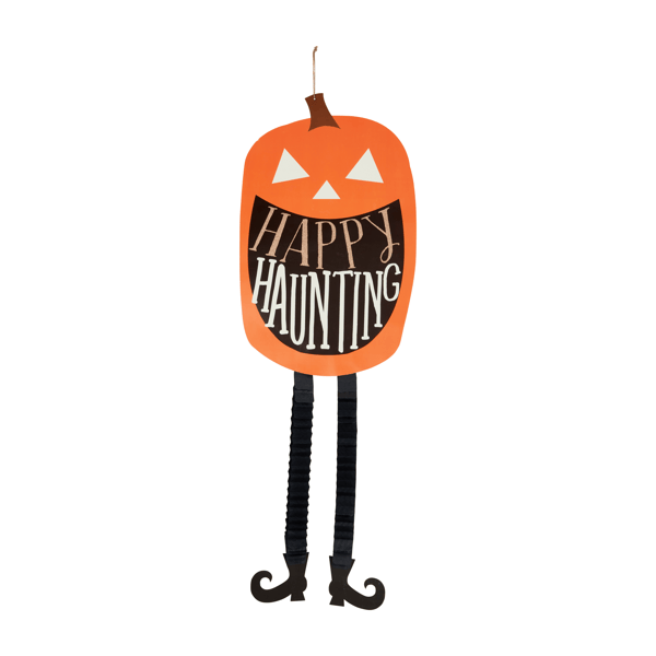 Mud Pie - Door Hanger Dangle Legs - Glowing Pumpkin - Findlay Rowe Designs