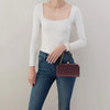 Hobo - Lauren Minaudiere - Metallic Leather - Frosted Plum - Findlay Rowe Designs