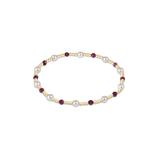 Enewton - Pearl Sincerity Pattern 4mm Bead Bracelet -  Ruby