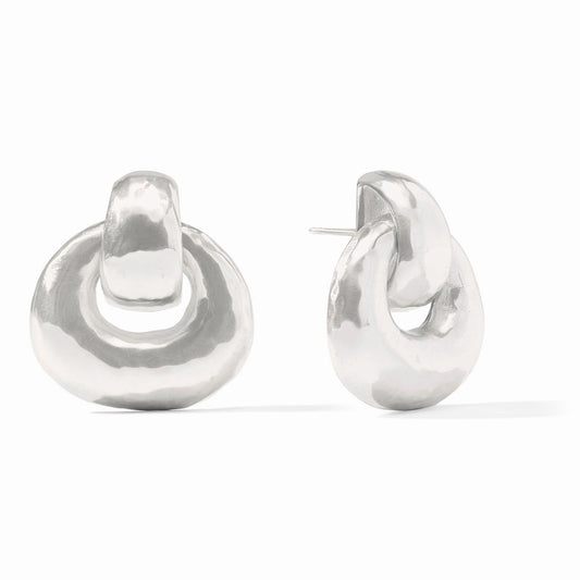 Julie Vos - Earring - Avalon Doorknocker - Silver - Findlay Rowe Designs