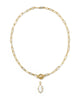 Kendra Scott - Necklace -    Elisa Gold Enamel Link and Chain -  Gold White Mother Of Pearl - Findlay Rowe Designs