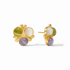 Julie Vos - Earrings - Cobblestone Statement Stud - Multi-Stone Cat's Eye