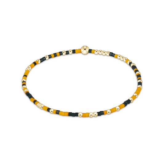 Enewton - Gameday Hope Unwritten Bracelet - Dark Green - Golden Yellow