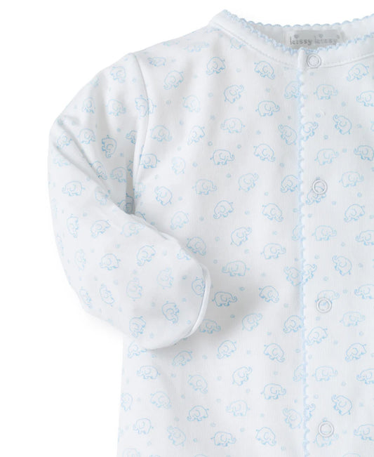 Kissy Kissy - Zip Footie - Ele Fun - Blue - Findlay Rowe Designs