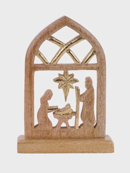 Nativity in Stable - Mango Wood