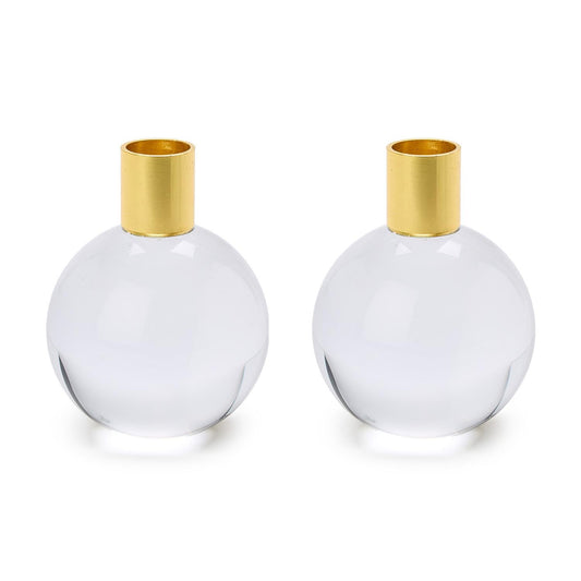 Candlestick - Modern Pop Clear Taper - Findlay Rowe Designs