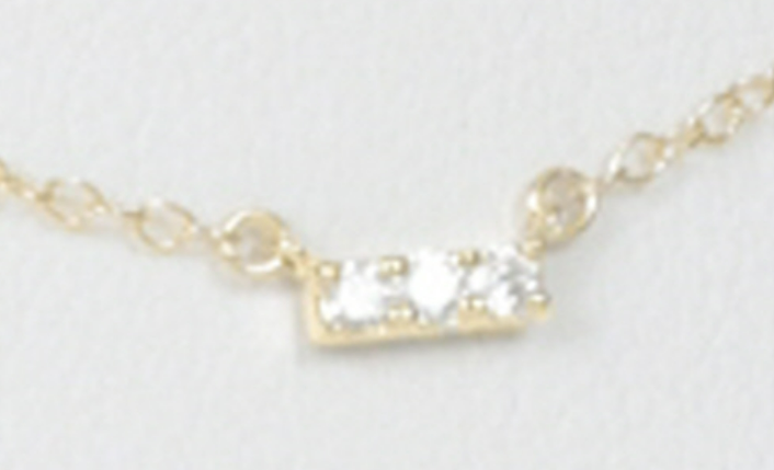 Enewton -14kt Gold and Diamond Significance Bar Necklace - Three