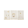 Mud Pie - Tea Towel - White Christmas - Embroidery White and Gold - Findlay Rowe Designs
