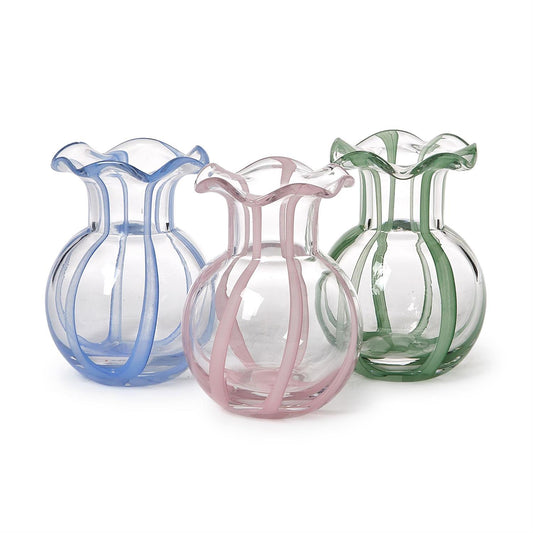 Vase - Ruffled Ribbon - Assorted