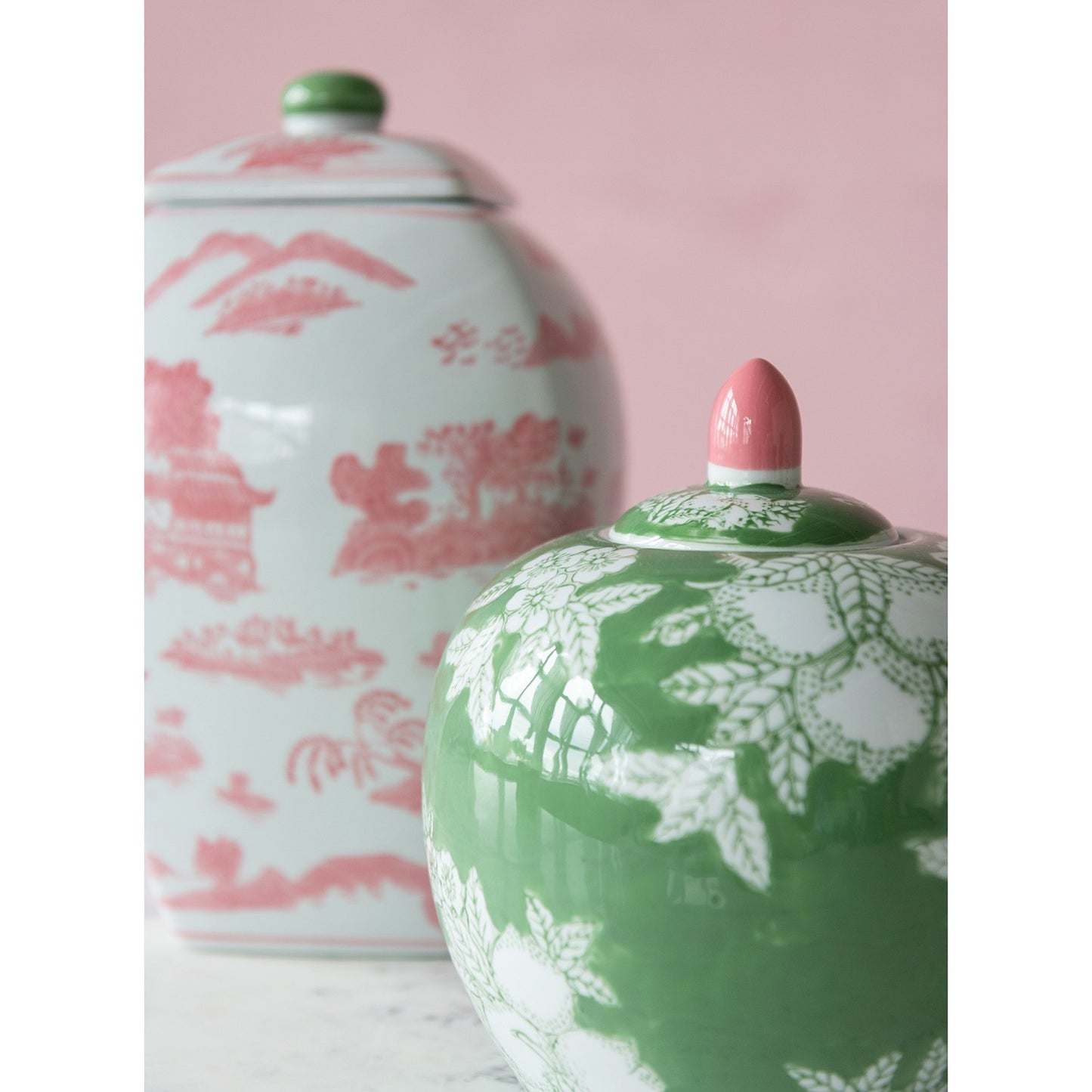 Hazel Mazel - Ginger Jar - Green Pink - Findlay Rowe Designs
