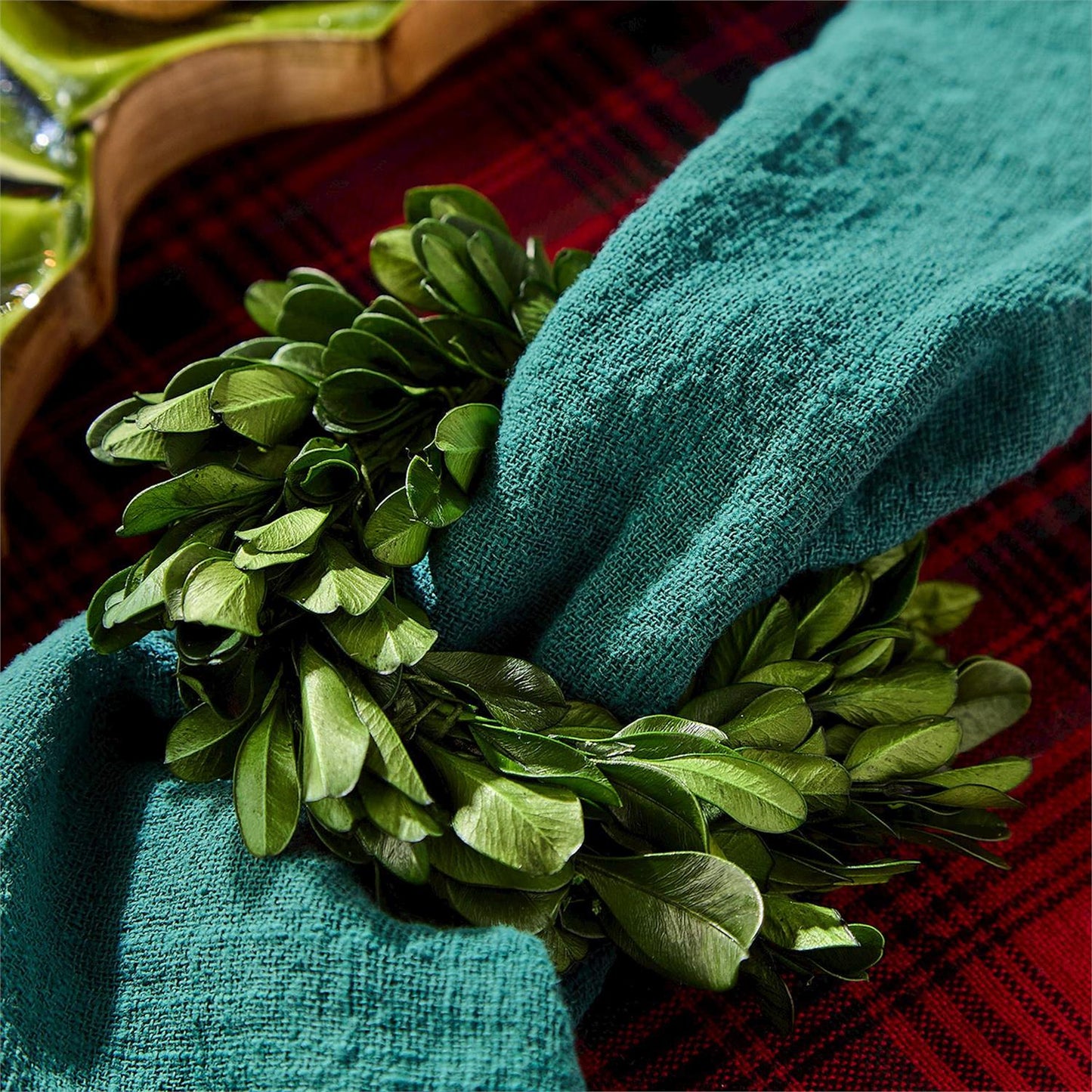 Napkin Rings - Preserved Boxwood Wreath