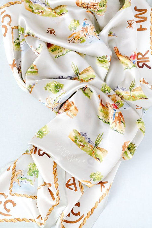 Catherine Cartie - Silk Scarf - Western Toile - Findlay Rowe Designs