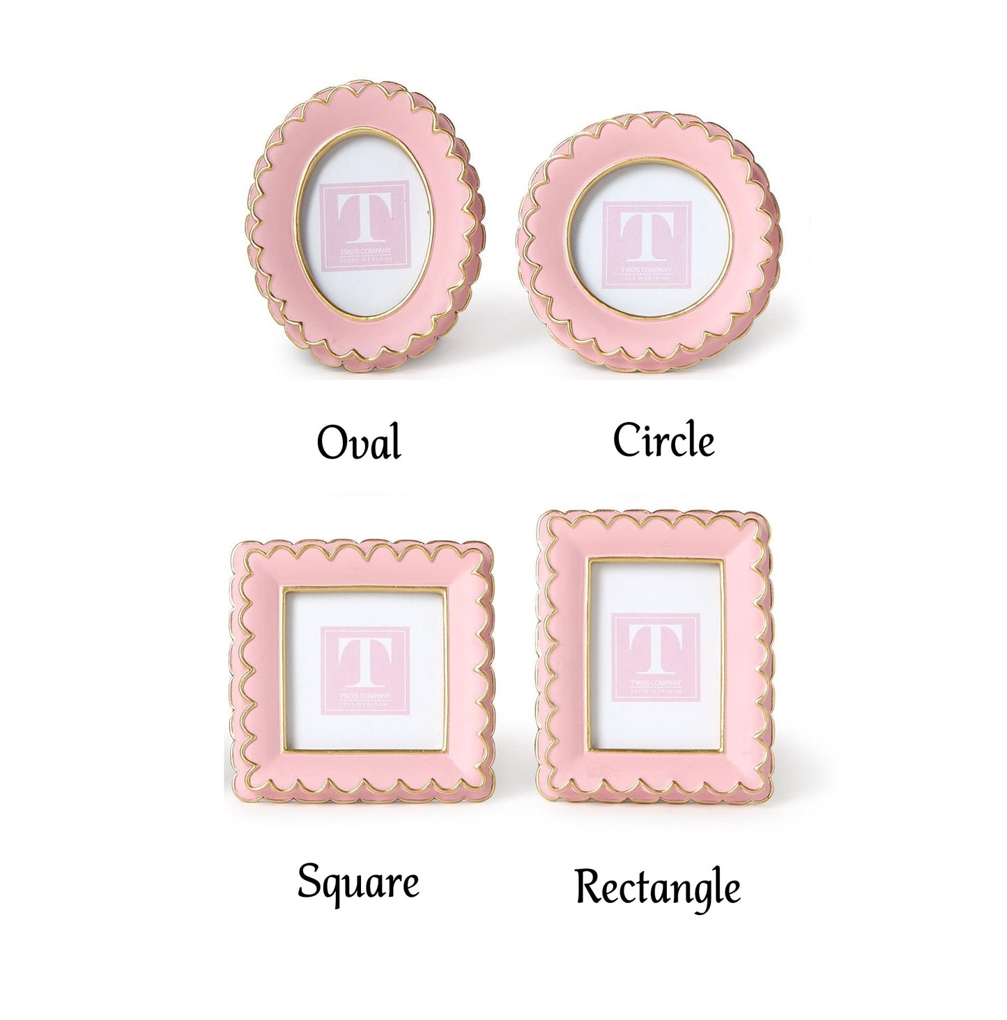 Frame - 4x4 - Pink Scalloped - Findlay Rowe Designs
