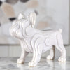 Percy Pug Dog White Quartz Sand Sculpture - 9in - Findlay Rowe Designs