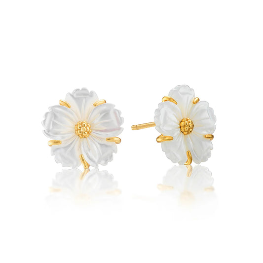 Capucine de Wulf - Earrings - Mermaid Garden Petite Stud - Mother of Pearl - Findlay Rowe Designs