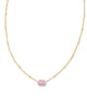 Kendra Scott -Mini Elisa Gold Satellite Short Pendant Necklace in Fuchsia Magnesite - Findlay Rowe Designs
